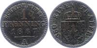 Brandenburg-Preußen 1 Pfennig Wilhelm I. 1861-1888. -