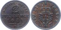 Brandenburg-Preußen 2 Pfennig Wilhelm I. 1861-1888. -