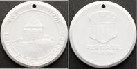 Porzellanmedaillen Landsberg Saalekreis. Weiße Porzellanmedaille 1 DDR -
