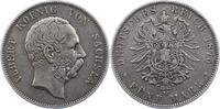 Sachsen 5 Mark Albert 1873-1902. -