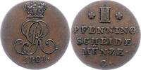 Braunschweig-Calenberg-Hannover 2 Pfennig Georg IV. 1820-1830. -