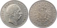 Sachsen 5 Mark Albert 1873-1902. -
