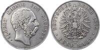 Sachsen 5 Mark Albert 1873-1902. -