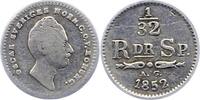 Schweden 1/32 Riksdaler Oskar I. 1844-1859. -
