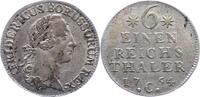 Brandenburg-Preußen 1/6 Taler Friedrich II. 1740-1786. -