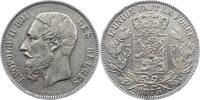 Belgien-Königreich 5 Francs Leopold II. 1865-1909. -