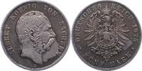 Sachsen 5 Mark Albert 1873-1902. -