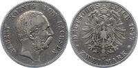 Sachsen 2 Mark Albert 1873-1902. -