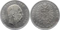 Sachsen 5 Mark Albert 1873-1902. -