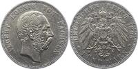 Sachsen 5 Mark Albert 1873-1902. -