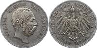 Sachsen 5 Mark Albert 1873-1902. -