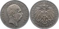 Sachsen 5 Mark Albert 1873-1902. -