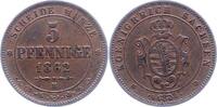 Sachsen-Albertinische Linie 5 Pfennig Johann 1854-1873. -