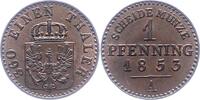 Brandenburg-Preußen 1 Pfennig Friedrich Wilhelm IV. 1840-1861. -