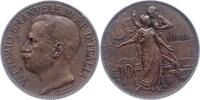 Italien-Königreich 10 Centesimi Vittorio Emanuele III. 1900-1946. -