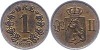 Norwegen 1 Öre 1 Unter schwedischer Regierung 1814-1905. -