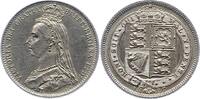 Großbritannien Sixpence Victoria 1837-1901. -