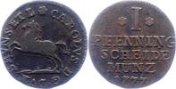 Braunschweig-Wolfenbüttel 1 Pfennig Karl I. 1735-1780. -