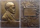 Medicina in nummis Bronzeplakette Strauss, Paul *1852, + 1942.. -
