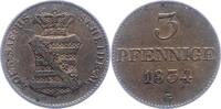 Sachsen-Albertinische Linie 3 Pfennig Anton 1827-1836. -