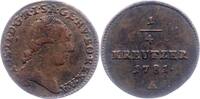 Haus Habsburg 1/4 Kreuzer 1781 A Josef II. 1780-1790. Sehr sch&ouml;n + 20,00 EUR  + 6,00 EUR frais d'envoi