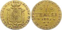 Braunschweig-Wolfenb&uuml;ttel 5 Taler Gold Gold 1805 MC Karl Wilhelm Ferdina... 1350,00 EUR envoi gratuit