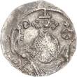 Osnabrück, Bistum Pfennig Wiedenbrück Konrad II. von Rietberg Bischof mit Reichsapfel TTB+