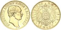 Sachsen 10 Mark 1906 E Friedrich August III. 1904 - 1918 vorzüglich+ / FDC