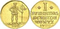 Braunschweig-Wolfenbüttel Fürstentum Goldabschlag zu einem Dukaten von den Stempeln des 1726 EPH (Zellerfeld) August Wilhelm 1714 - 1731 Wilder M...