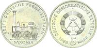 DDR 5 Mark Gedenkmünze Ferneisenbahn Lokomotive SAXONIA -