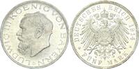 Bayern Ludwig III. 1913 - 1918 5 Mark 1914 D vorzüglich aus Polierte Platte