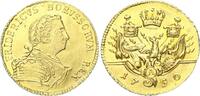 Brandenburg-Preußen 1/2 Friedrichs dor 1750 A (Berlin) Friedrich II. der Große 1740 - 1786 mit alten Beschreibungszettel SUP
