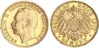 Baden 10 Mark 1913 G Friedrich II. 1907 - 1918 prägefrisch, FDC-