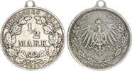  1/2 Mark 1915 A gehenkelt Kettenanhänger sehr schön 20,00 EUR  + 16,99 EUR frais d'envoi