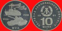 DDR 10 Mark 1981 25 Jahre NVA, encapsuled FB offen, Proof PP