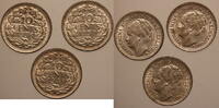 Niederlande 10 Cents 1938-1941 Lot 3 Stk. Wilhelmina vz +/- 6,00 EUR  + 7,90 EUR frais d'envoi