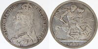Großbrittannien 1 Crowne 1887 Queen Victoria ss vzgl +/- 120,00 EUR  + 7,90 EUR frais d'envoi