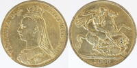 Großbrittannien 1 Crowne 1889 Queen Victoria ss vzgl +/- , vergoldet 75,00 EUR  + 7,90 EUR frais d'envoi