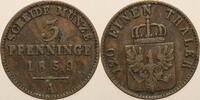 Deutschland 3 Pfenning 1859 A Preussen ss 4,00 EUR  + 7,90 EUR frais d'envoi