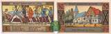 Nordrhein-Westfalen 2x 50 Pfennig 2x 1 Mark 1921 Barntrup. Satz mit 4 Scheinen. SUP+