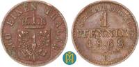 Brandenburg-Preussen 1 Pfennig Wilhelm I. 1861-1888. -