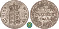 Württemberg 1 Kreuzer Wilhelm I. 1816 - 1864. -