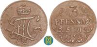 Mainz Erzbistum 3 Pfennig Johann Friedrich Karl, Graf von Ostein 1743-1763 -