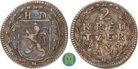 Hessen-Darmstadt 2 Kreuzer Ludwig VIII. 1739-1768. -
