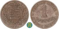 Sachsen-Coburg-Gotha 1 Pfennig Ernst II. 1844-1893. -
