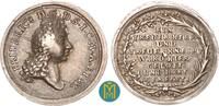 Sachsen-Coburg-Gotha. Silbermedaille von Wermuth. 1692 Friedrich II. 1691-1732. Auf die Huldigung in Gotha. TTB