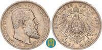 Kaiserreich / Württemberg 3 Mark Wilhelm II. 1891 bis 1918. -