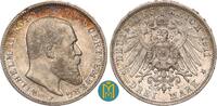 Kaiserreich / Württemberg 3 Mark Wilhelm II. 1891 bis 1918. -