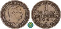 1 Silbergroschen 1847 A Brandenburg-Preußen. Friedrich Wilhelm IV. 1840-1861. sehr schön