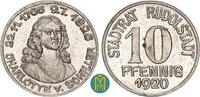 Schwarzburg-Rudolstadt 10 Pfennig Notgeld der Stadt Rudolstadt. -